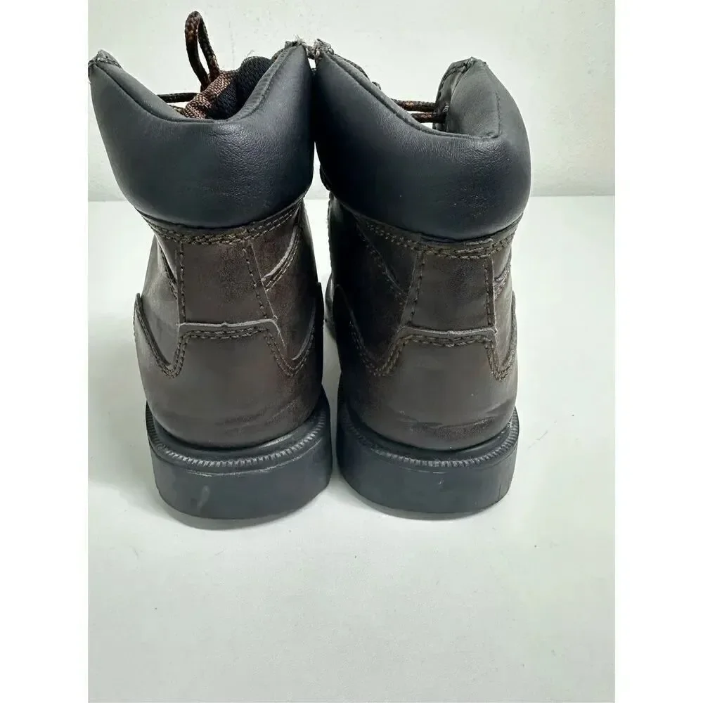 Brahma Boots Men's 5,5 Brown Steel Toe Work Safety Skid Resistant See Descriptio